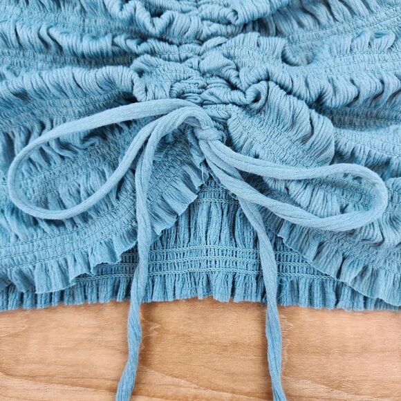 🍑Rue21 Teal Smocked Sleeveless Crop Top 2X - Picture 5 of 9